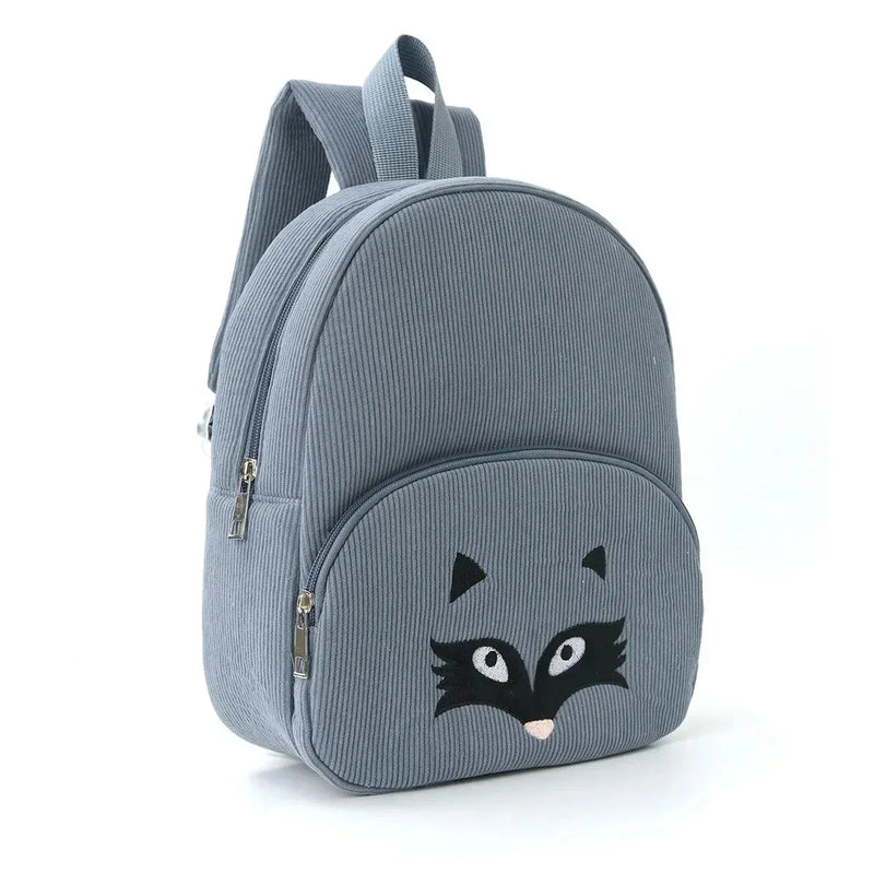Personalized Bear Kids Backpack | Plush Corduroy School Bag