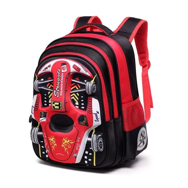 Kids 3D Car Backpack – Lightweight, Waterproof & Cute