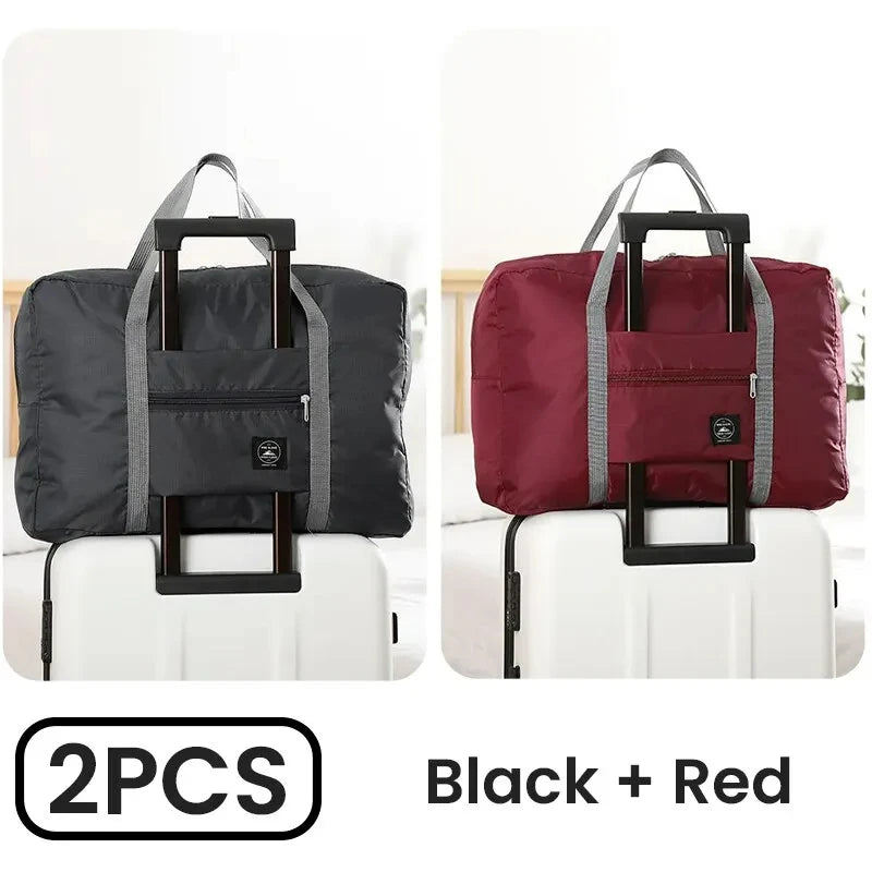 2-Pack Foldable Travel Duffel Bags – Large & Versatile