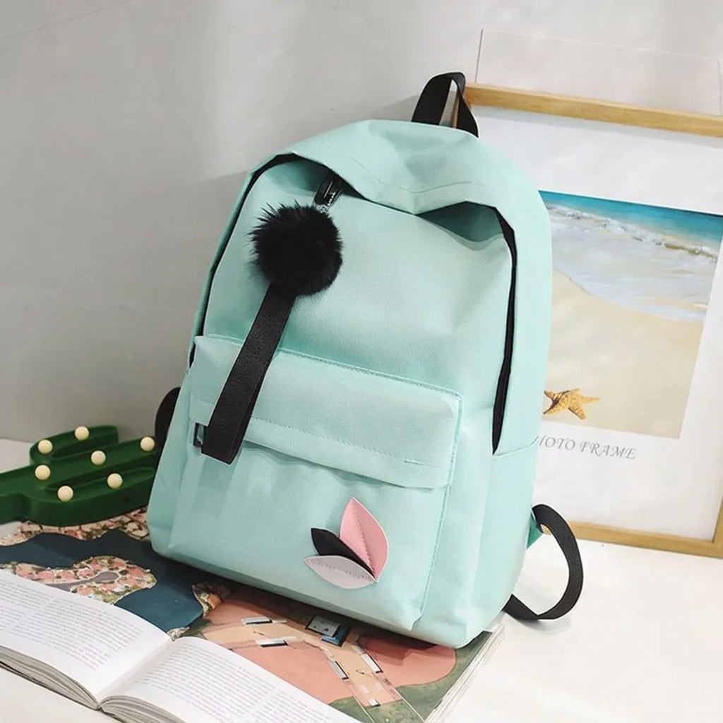 Printed Leaf Backpack – Large Capacity Stylish School & Travel Bag