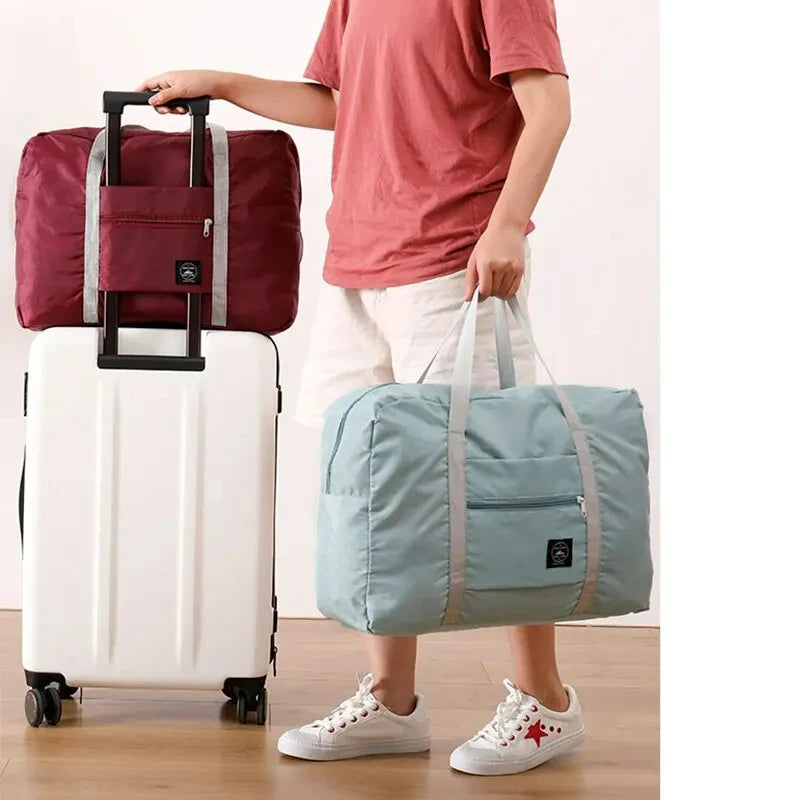 2-Pack Foldable Travel Duffel Bags – Large & Versatile