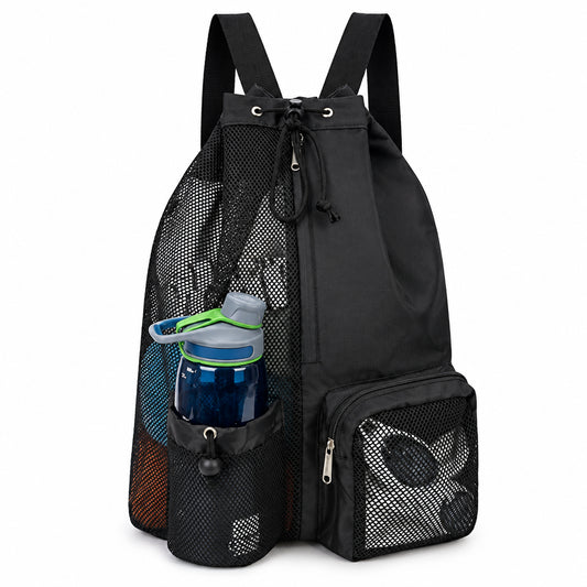 Mesh Swim Backpack – Wet Pocket, Drawstring & Gym Bag