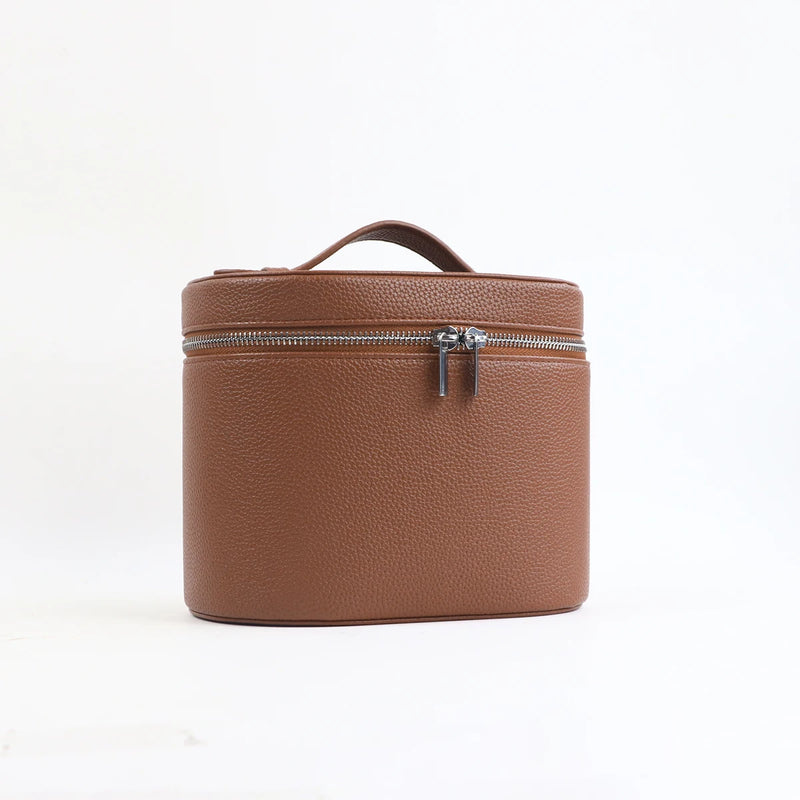 Personalized PU Leather Travel Cosmetic Bag – Large Capacity