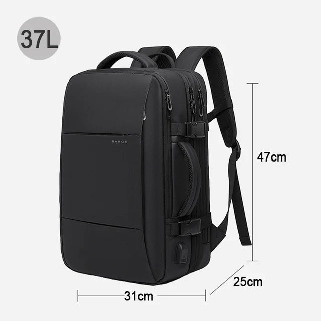 Expandable Travel Backpack for Men – Large Capacity 17.3" Laptop & Business Backpack
