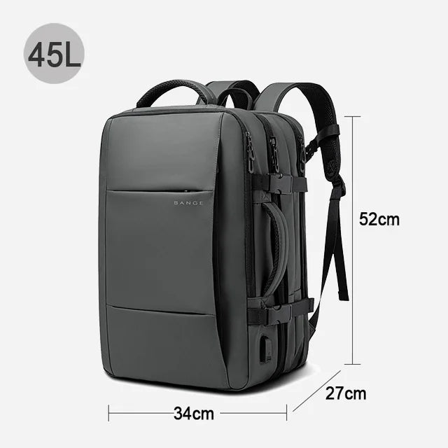 Expandable Travel Backpack for Men – Large Capacity 17.3" Laptop & Business Backpack