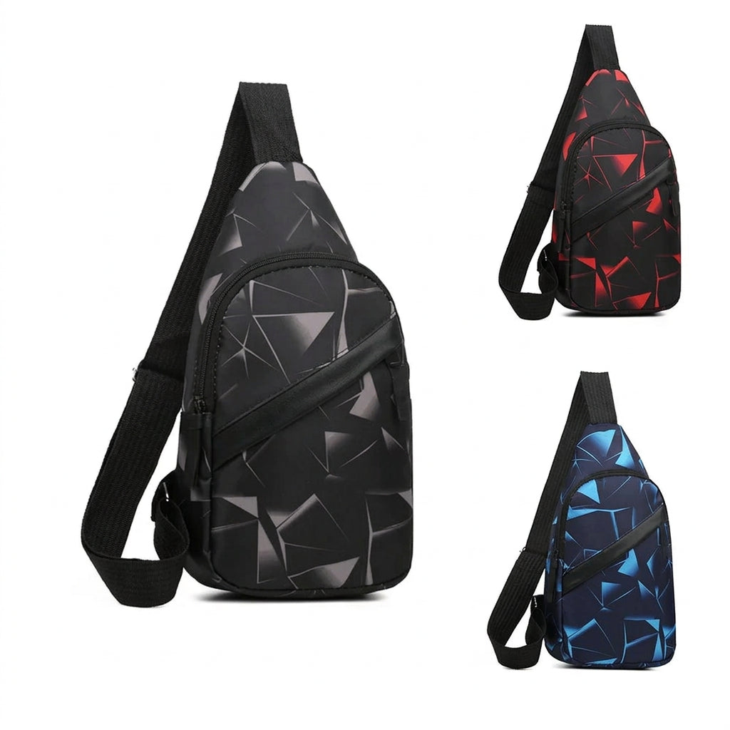 Men's Waterproof Chest Bag – Sporty Multi-Function Crossbody Pack