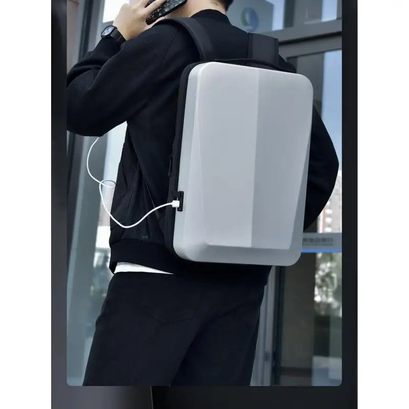 Men's Hard Shell Laptop Backpack – Waterproof, Large Capacity & Multi-Functional
