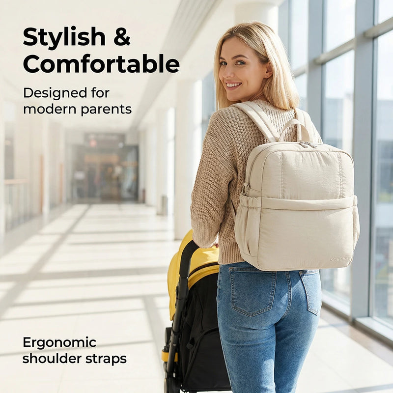 SOBoba Multifunctional Diaper Backpack – Large-Capacity Baby Travel Bag