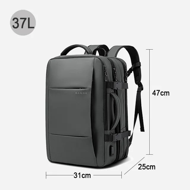 Expandable Travel Backpack for Men – Large Capacity 17.3" Laptop & Business Backpack