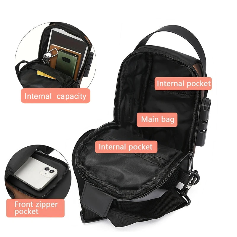 Men's Oxford Sling Bag – Stylish & Durable
