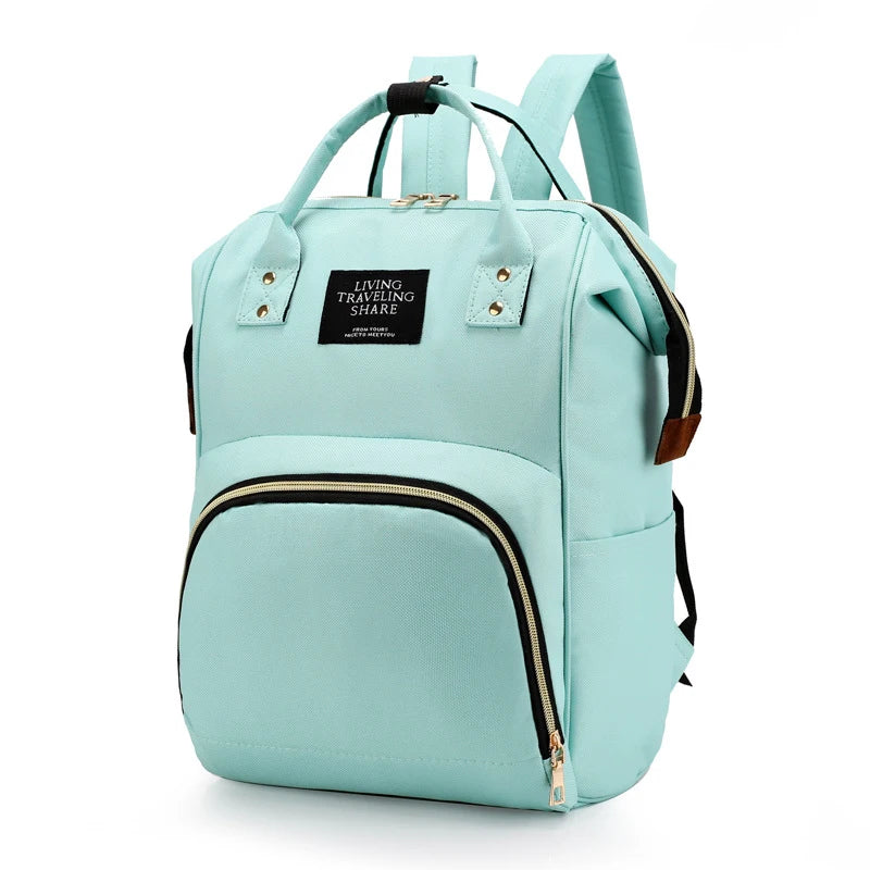 Large Canvas Maternity Bag – Insulated Bottle Storage & Travel Organizer