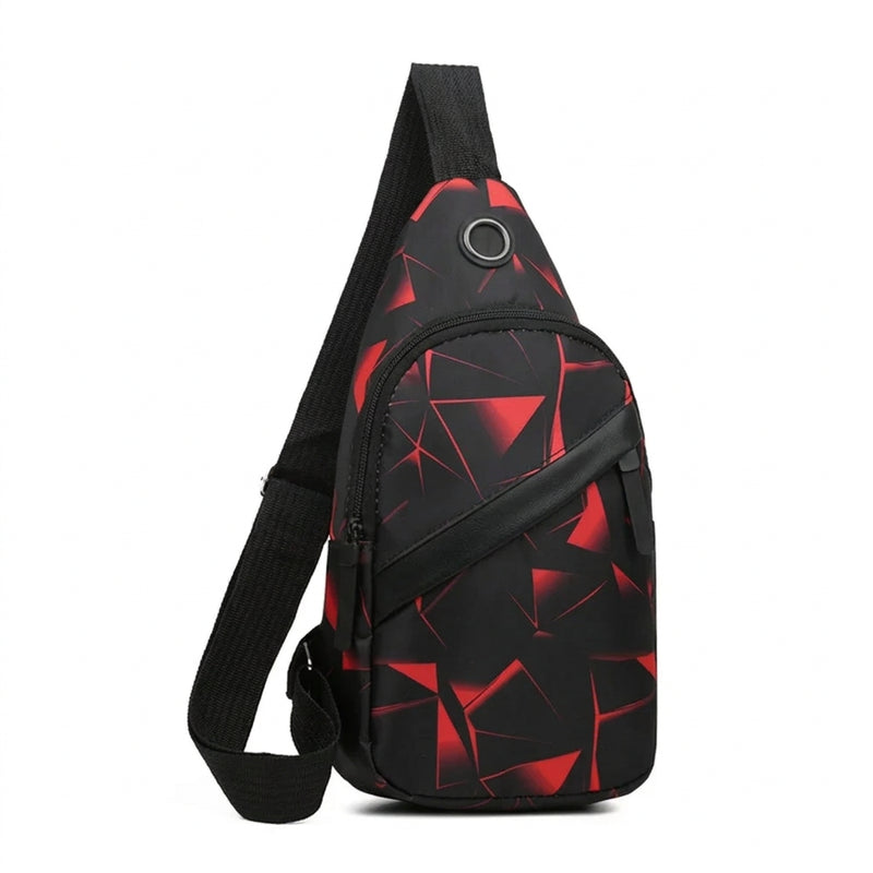 Men's Waterproof Chest Bag – Sporty Multi-Function Crossbody Pack