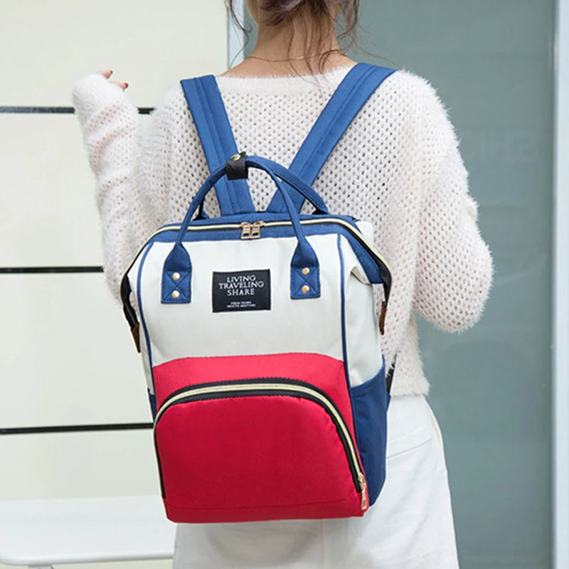Large Canvas Maternity Bag – Insulated Bottle Storage & Travel Organizer