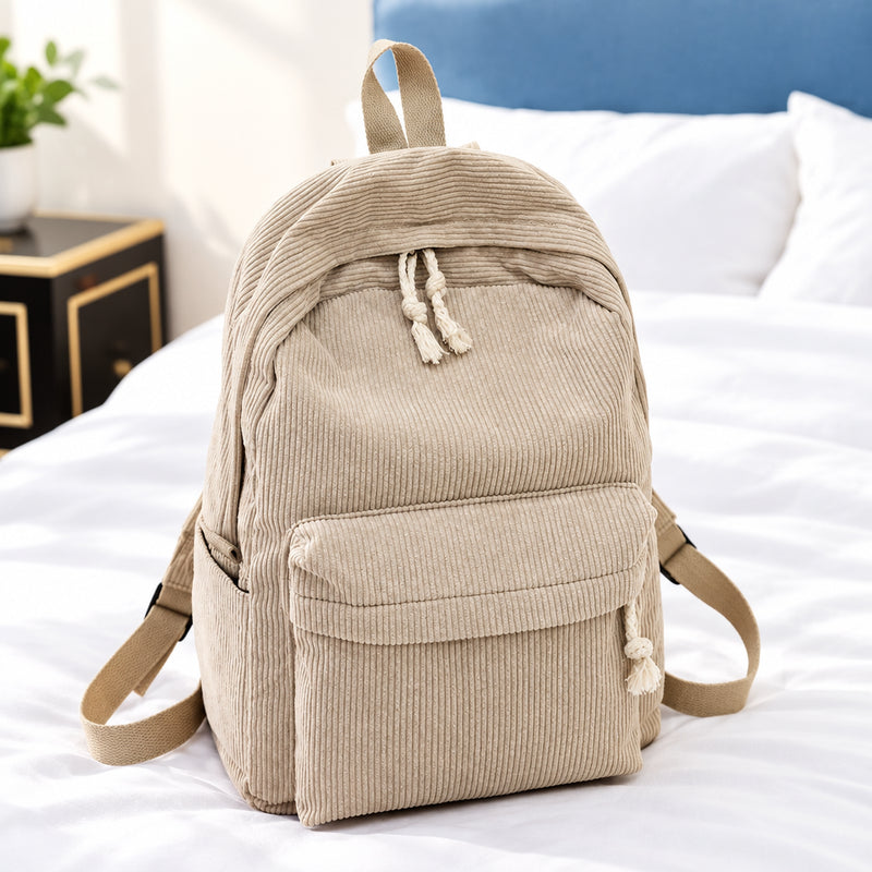 Kids Corduroy Backpack – Personalized Name & Cute School Bag