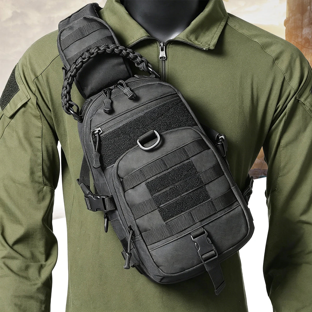 Tactical MOLLE Chest Bag – Outdoor EDC Sling Pack