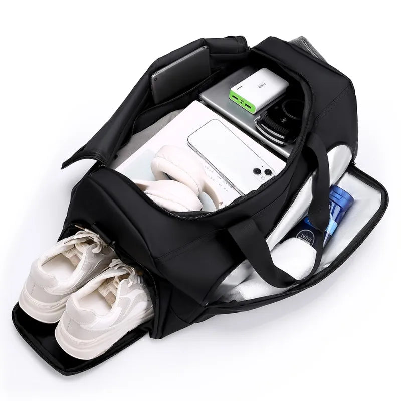 Large Sports Duffel Bag – Multi-Compartment & Separate Shoe Storage