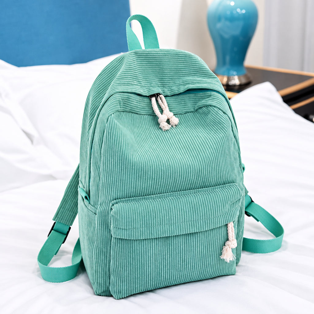 Kids Corduroy Backpack – Personalized Name & Cute School Bag