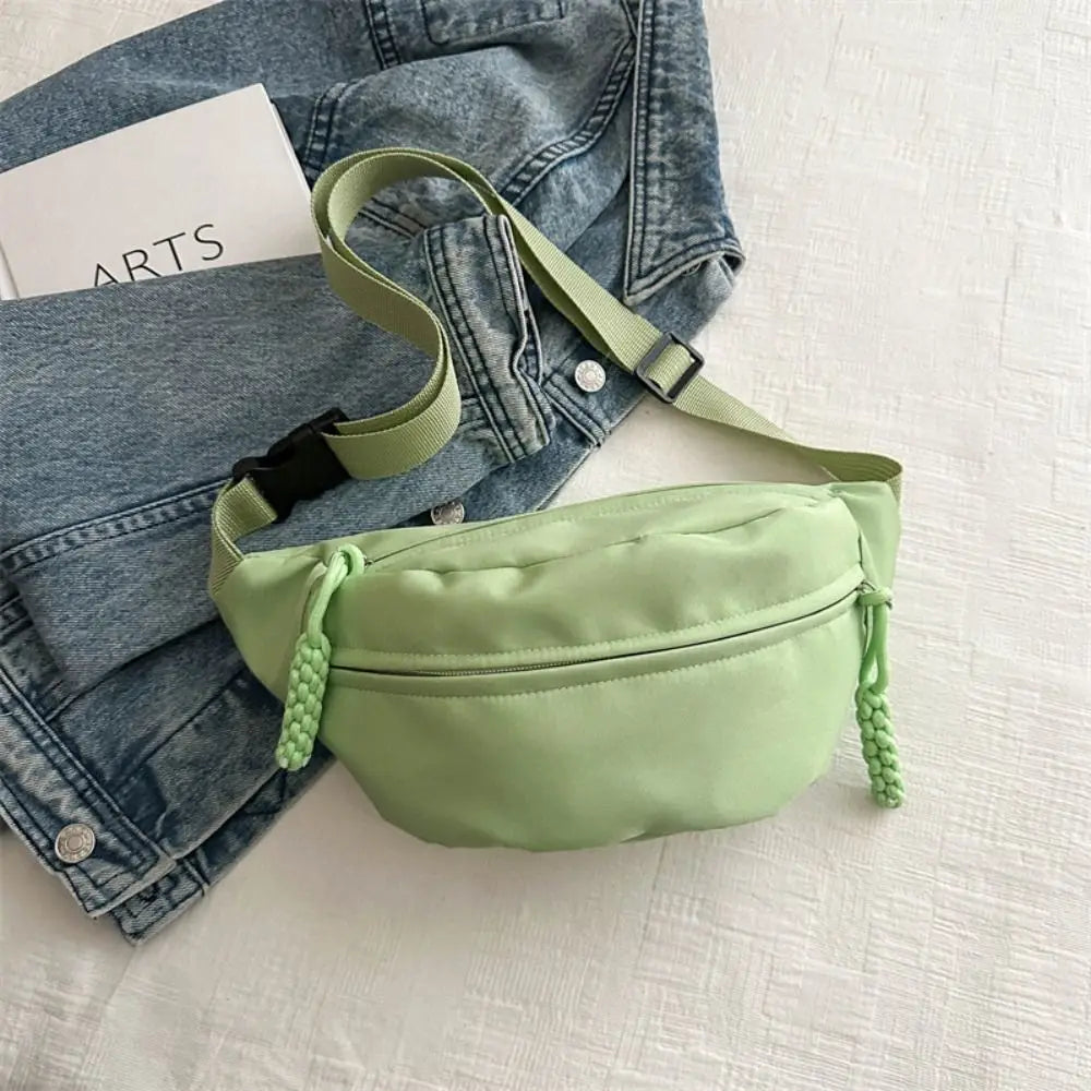 Women's Half-Moon Chest Bag – Waterproof Oxford, Large Capacity