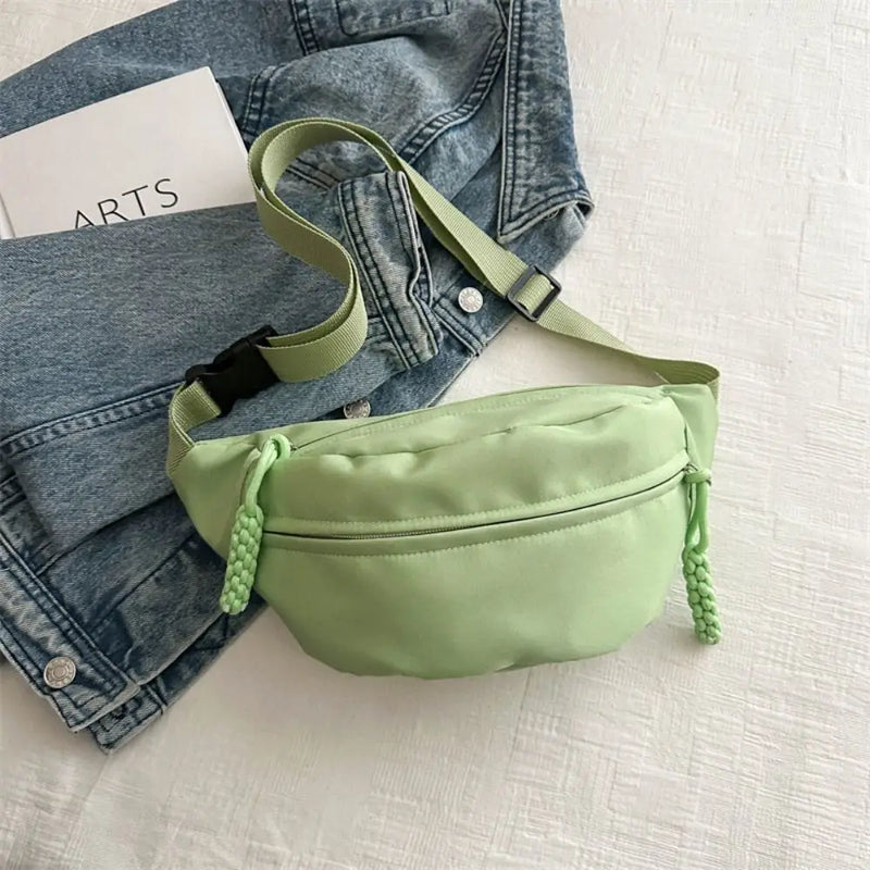 Women's Half-Moon Chest Bag – Waterproof Oxford, Large Capacity