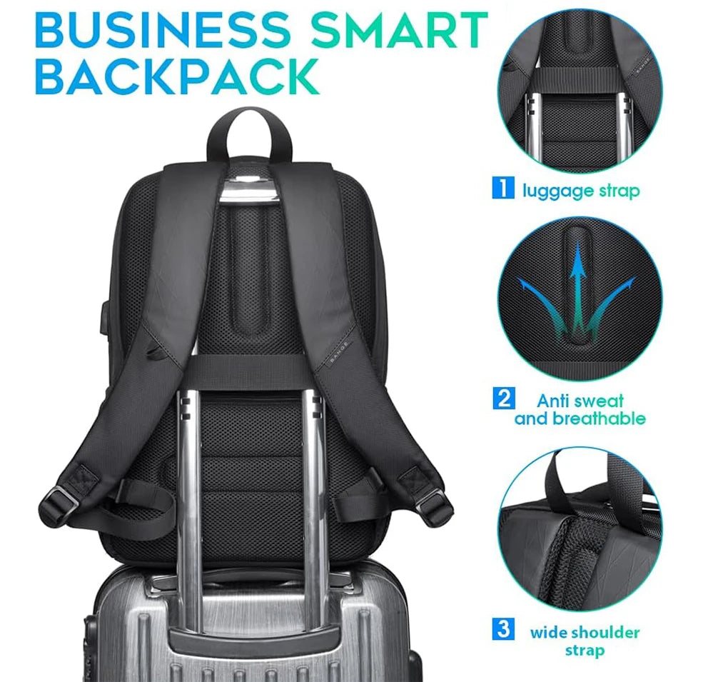 BANGE 15.6" Laptop Backpack – Waterproof Travel & Business Bag
