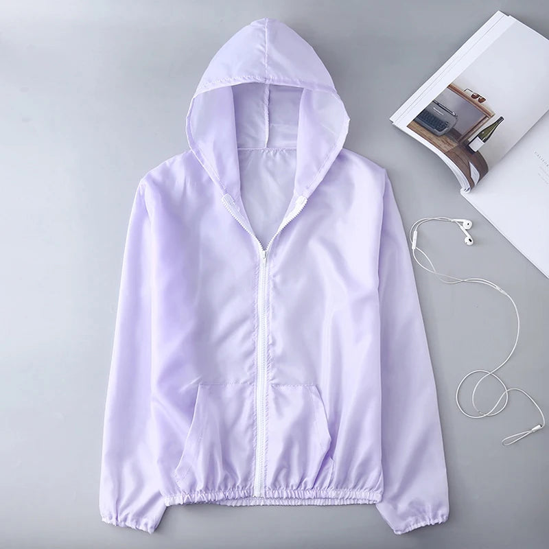Women's UV Protection Jacket – Quick-Dry Sports Windbreaker for Running & Cycling