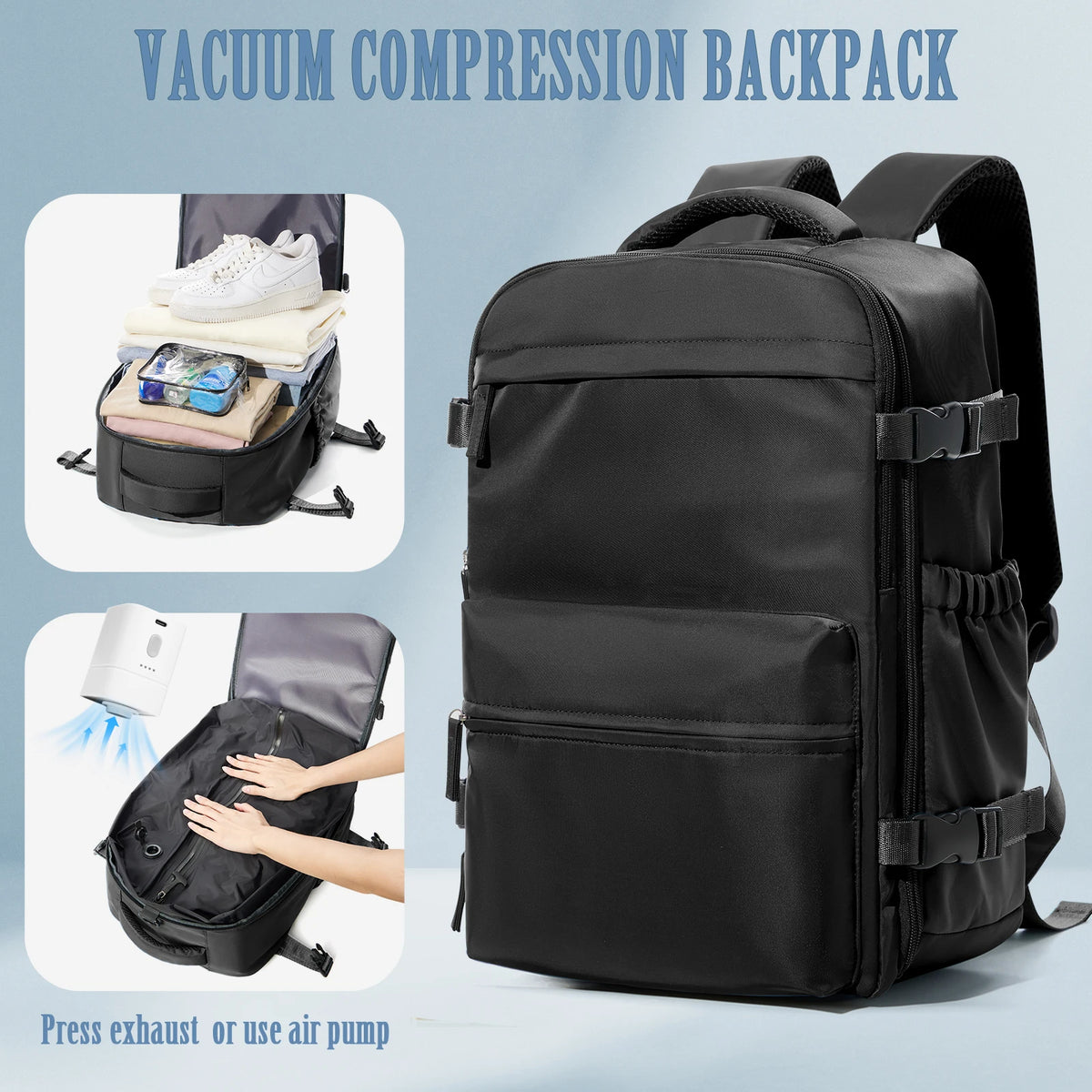 Expandable Travel Backpack – Large Capacity Laptop Backpack for Business, Travel & Everyday