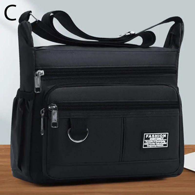 Men’s Large Crossbody Bag – Multi-Pocket Shoulder & Business Bag
