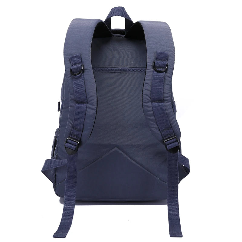 Waterproof Nylon Backpack for Women & Girls – Spacious Multi-Pocket Travel & School Bag