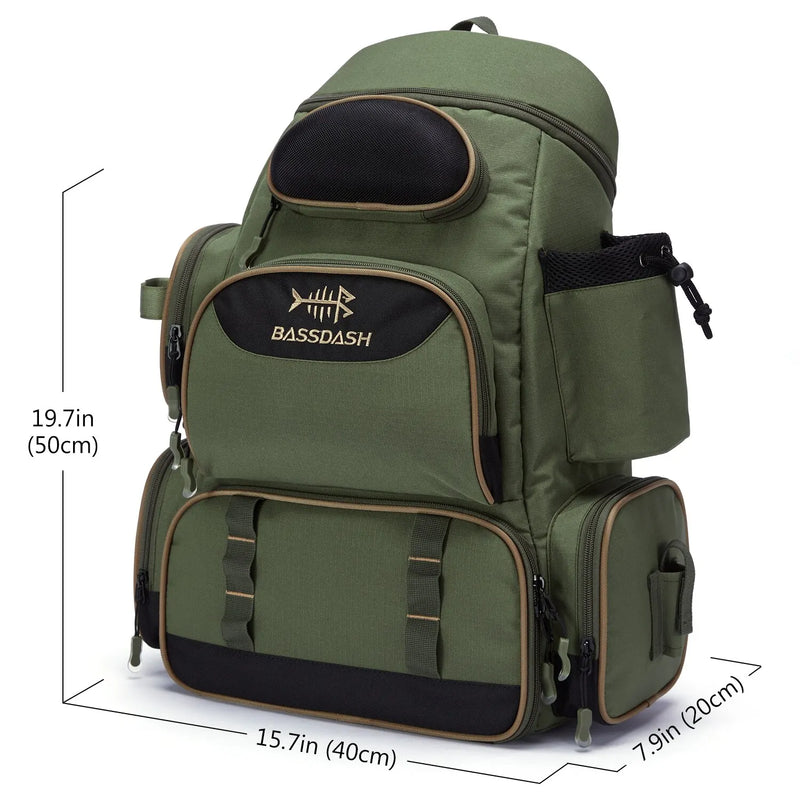 Bassdash Tactical Fishing Backpack – Lightweight & Multifunctional