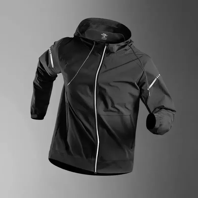 Men’s Hooded Running Jacket – Lightweight Sportswear