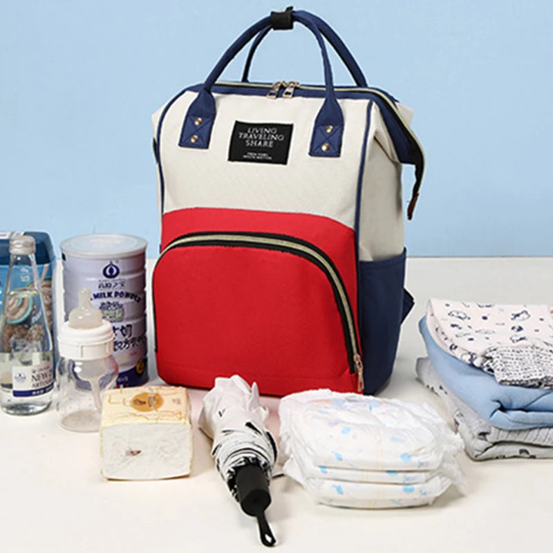 Large Canvas Maternity Bag – Insulated Bottle Storage & Travel Organizer