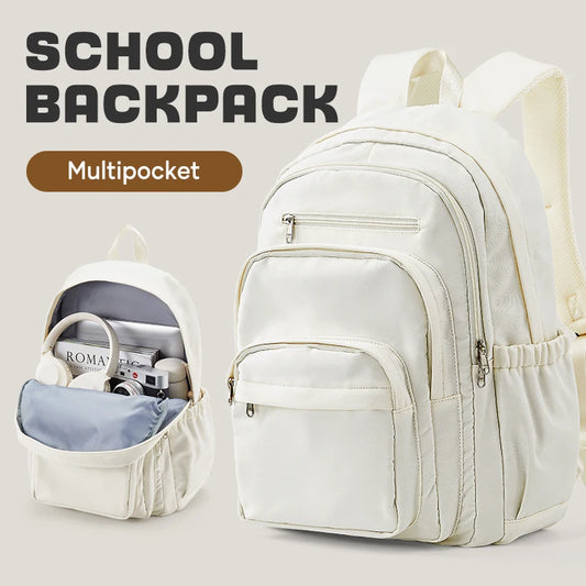 Cute Multipocket School Backpack – Lightweight & Stylish