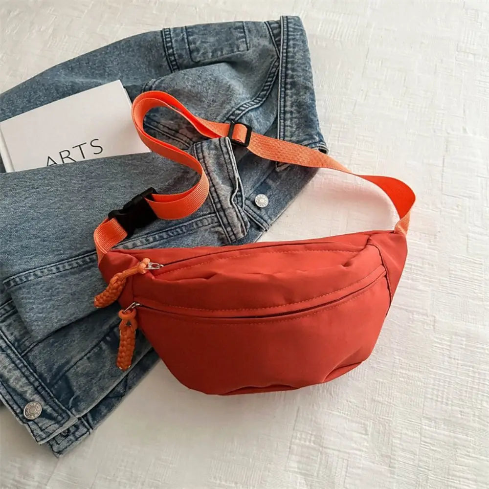 Women's Half-Moon Chest Bag – Waterproof Oxford, Large Capacity