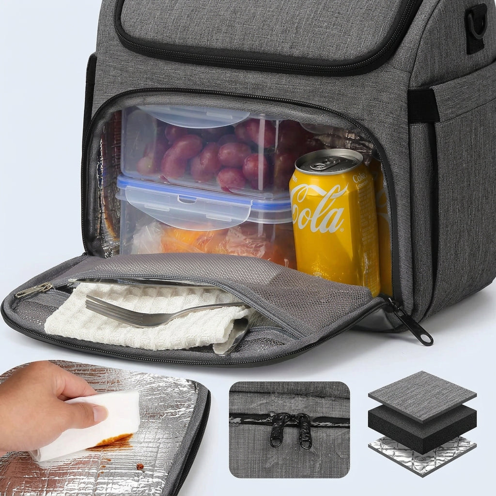 Insulated Lunch Backpack – Large Waterproof Cooler Bag for Travel & Camping