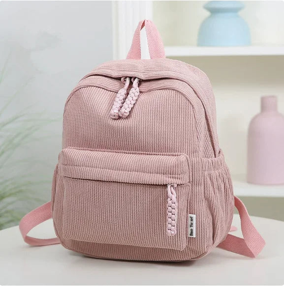 Personalized Kids Backpack – Custom Name, Corduroy & Toddler School Bag