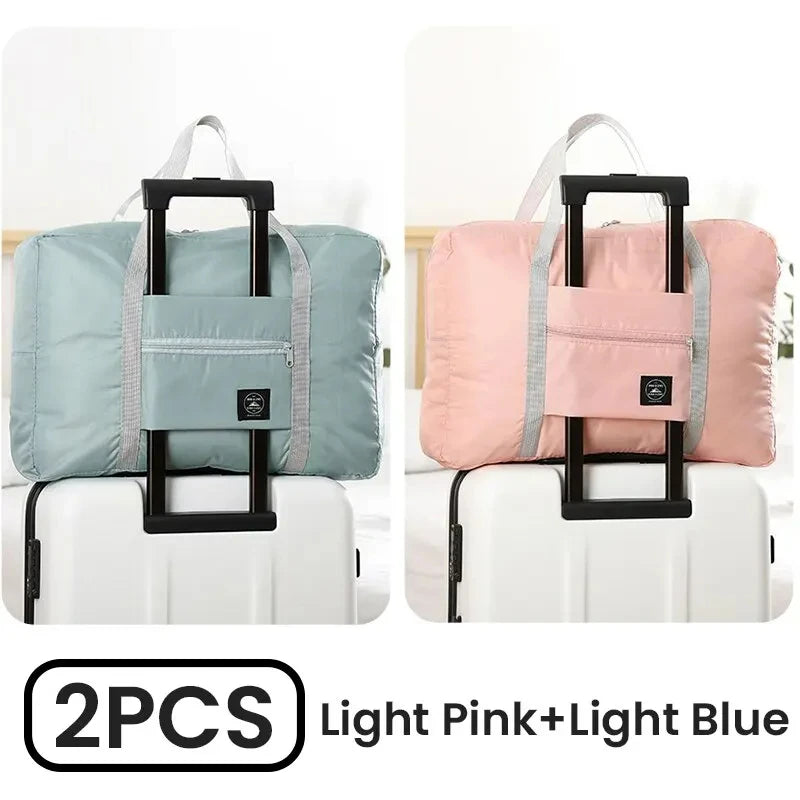 2-Pack Foldable Travel Duffel Bags – Large & Versatile
