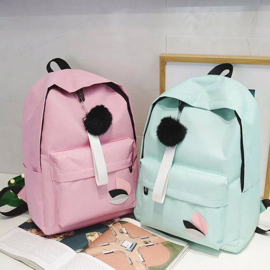 Printed Leaf Backpack – Large Capacity Stylish School & Travel Bag