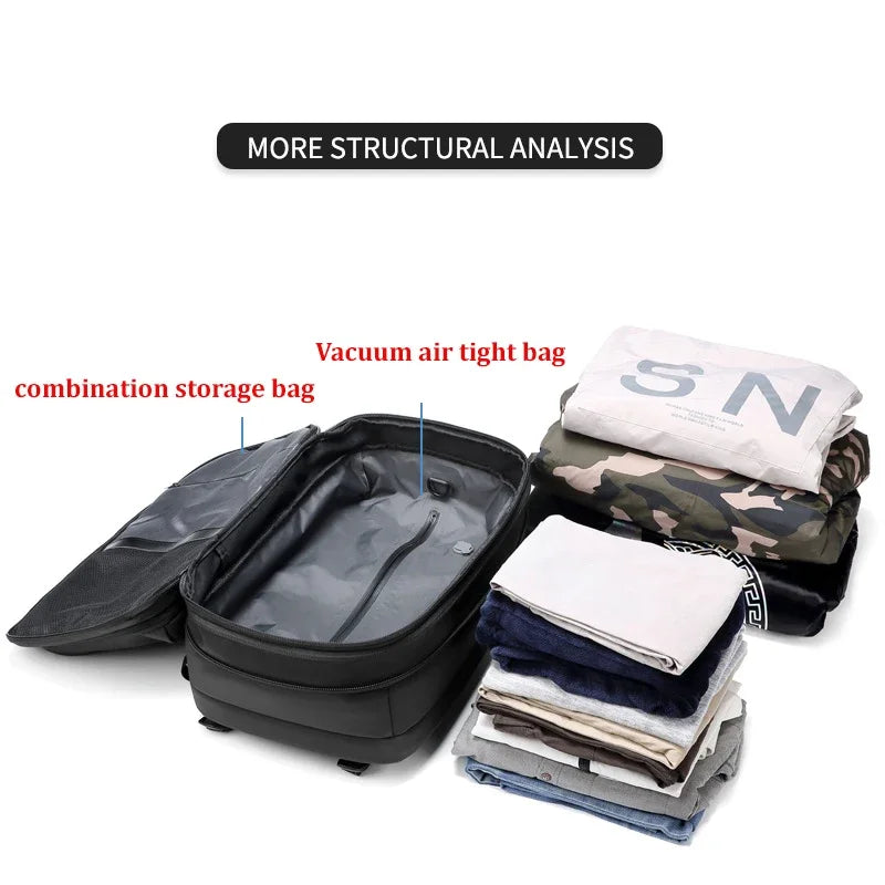 17" Expandable Travel Backpack for Men – Large Capacity Laptop & Business Backpack