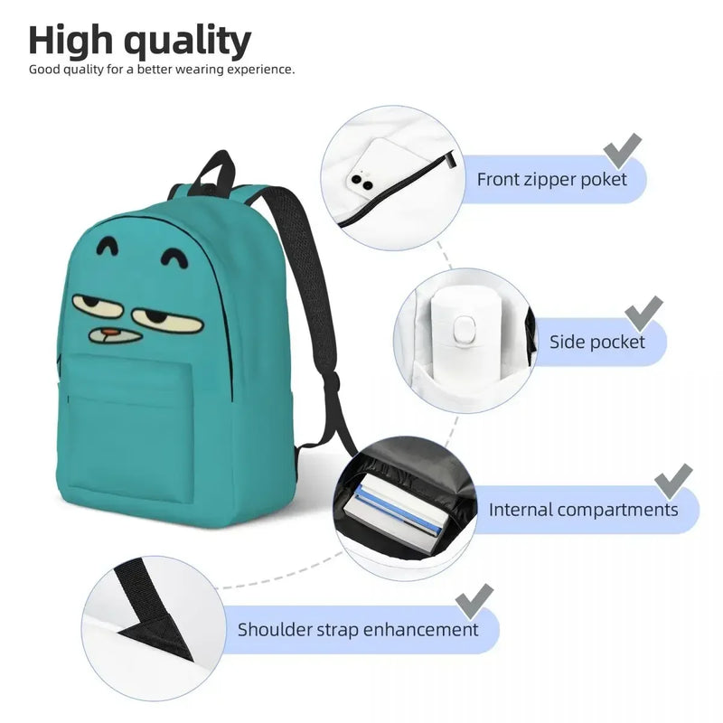Gumball Cartoon Backpack – Unisex School, College & Travel Daypack
