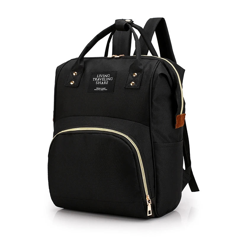 Large Canvas Maternity Bag – Insulated Bottle Storage & Travel Organizer