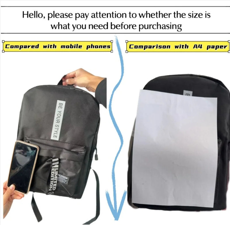 Korean Style School Backpack – Large Capacity & Trendy