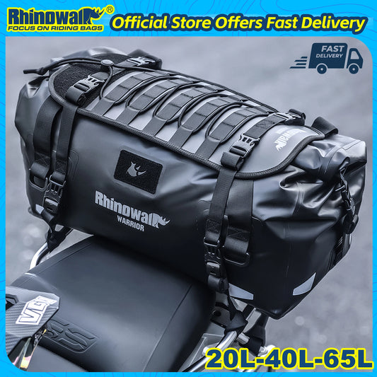 Rhinowalk Motorcycle Saddle Bag – 20L/40L/65L Waterproof & MOLLE