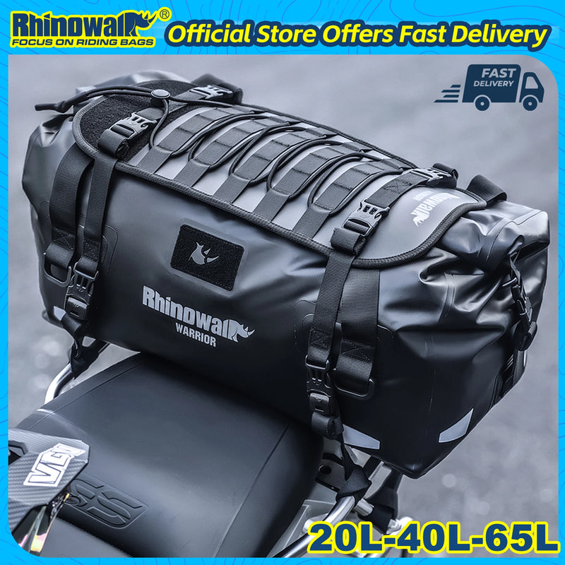 Rhinowalk Motorcycle Saddle Bag – 20L/40L/65L Waterproof & MOLLE