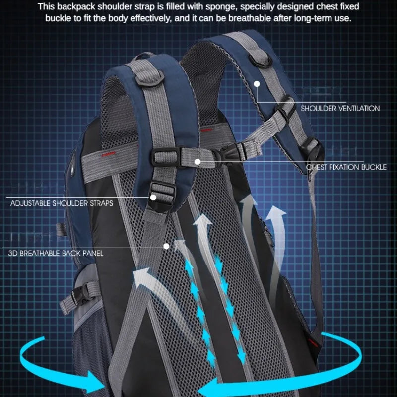 40L Hiking Backpack – Large Capacity Outdoor Travel & Sports Bag