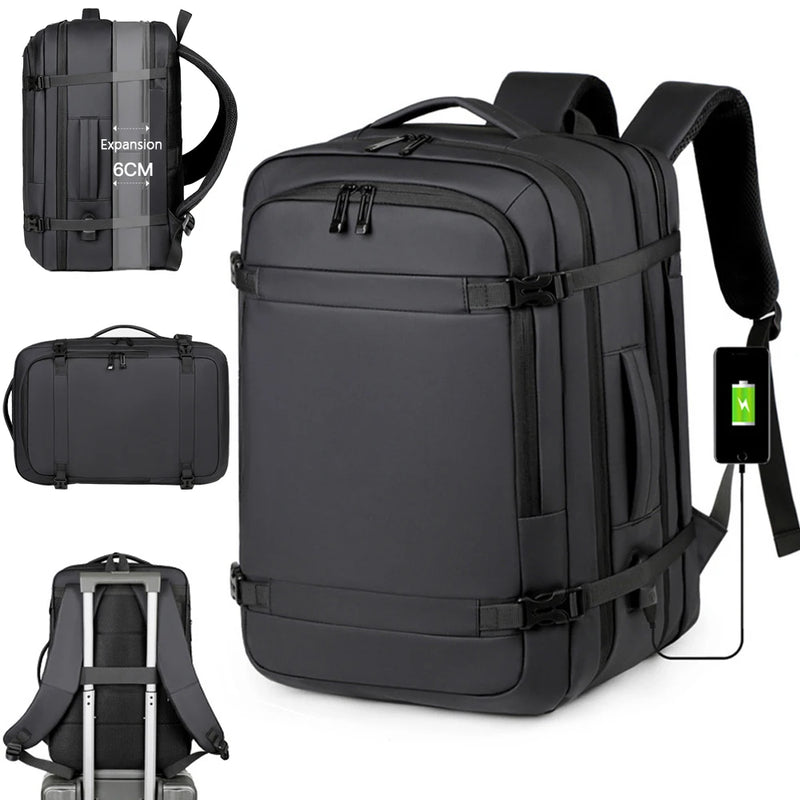 Classic Travel Backpack for Men – Large Capacity, Waterproof & Laptop Compartment