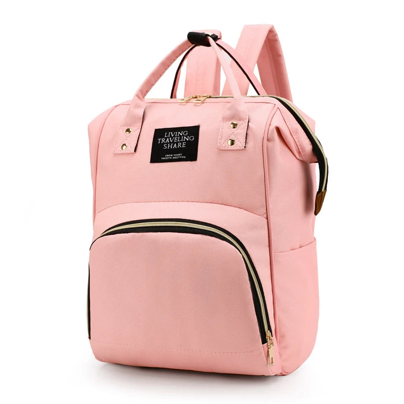 Large Canvas Maternity Bag – Insulated Bottle Storage & Travel Organizer