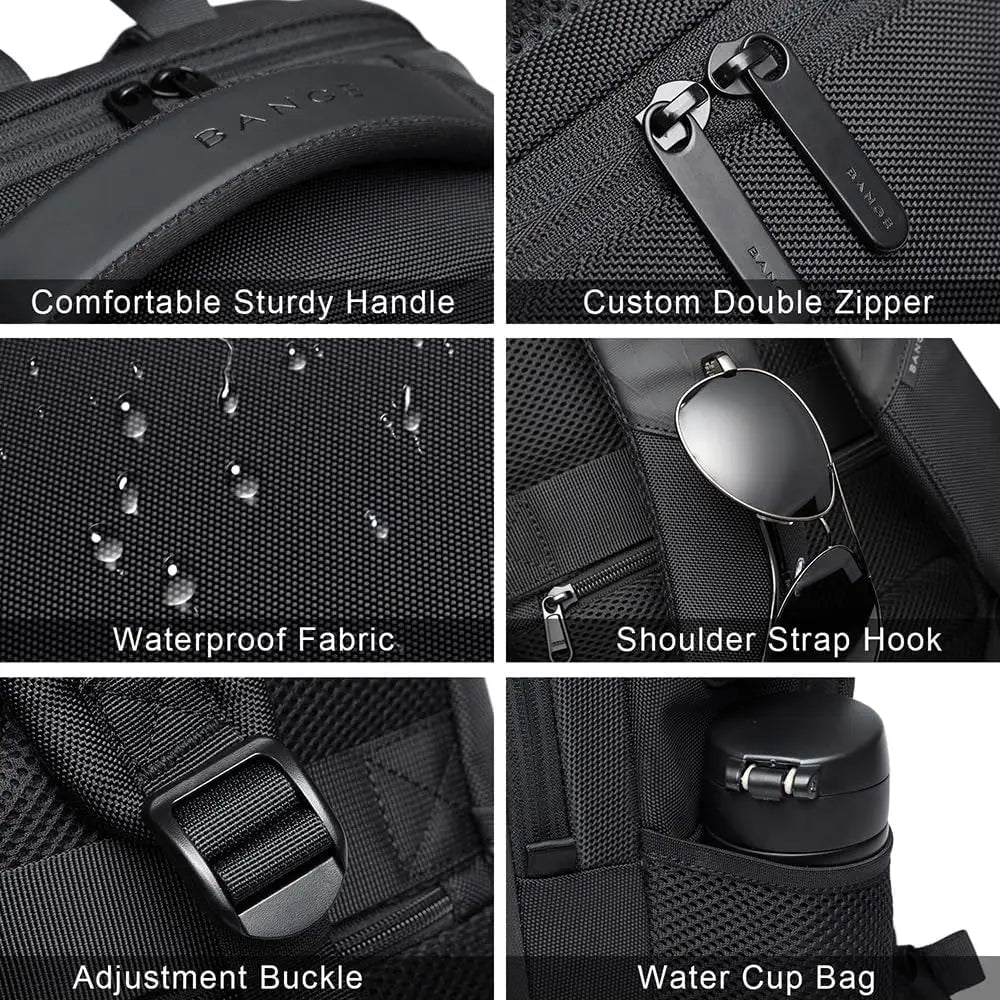 BANGE 15.6" Laptop Backpack – Waterproof Travel & Business Bag