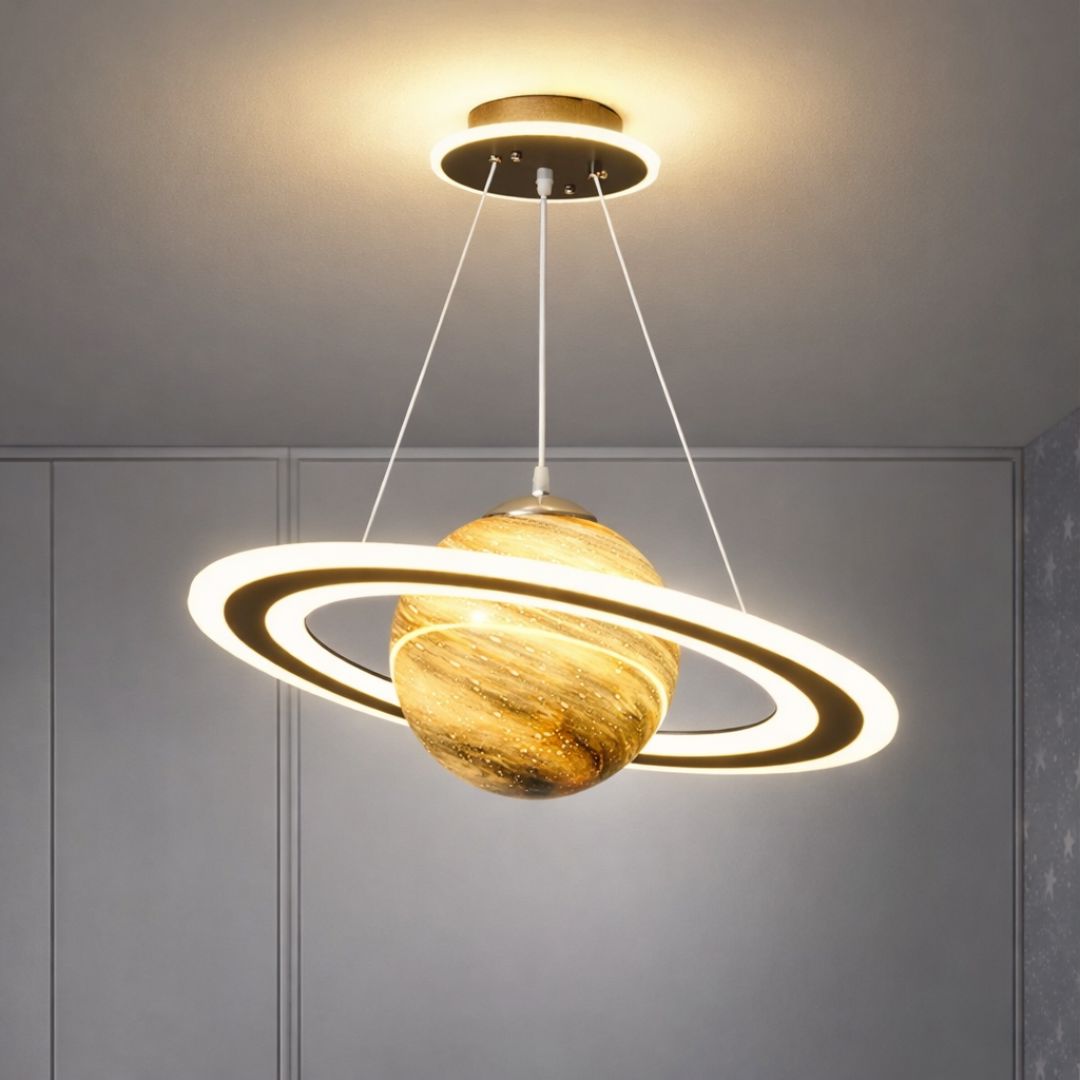 Saturn Decorative Pendant Light – Modern Planet-Inspired Ceiling Lamp
