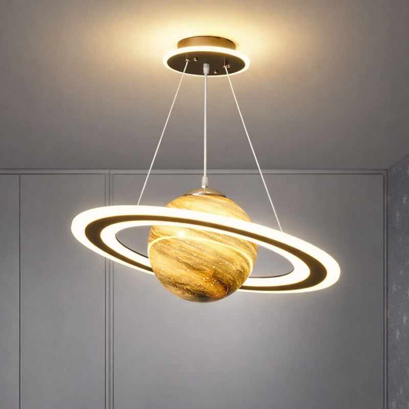 Saturn Decorative Pendant Light – Modern Planet-Inspired Ceiling Lamp