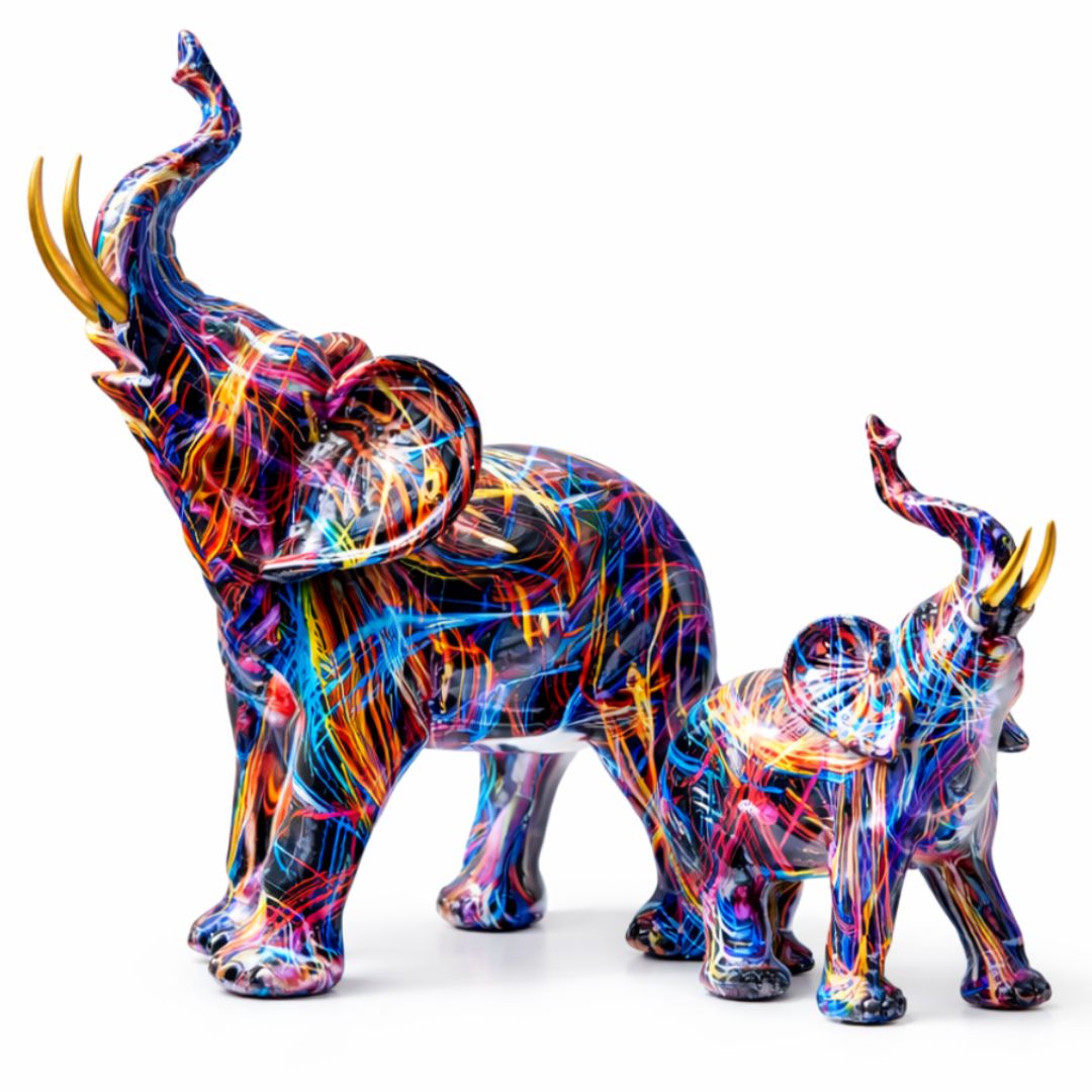 Elephant Sculpture Graffiti Street & Colors